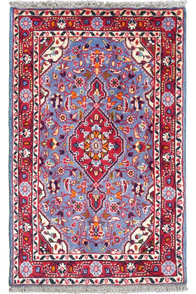Dardjazin · Handgeknüpft – Blau, 87x54 cm