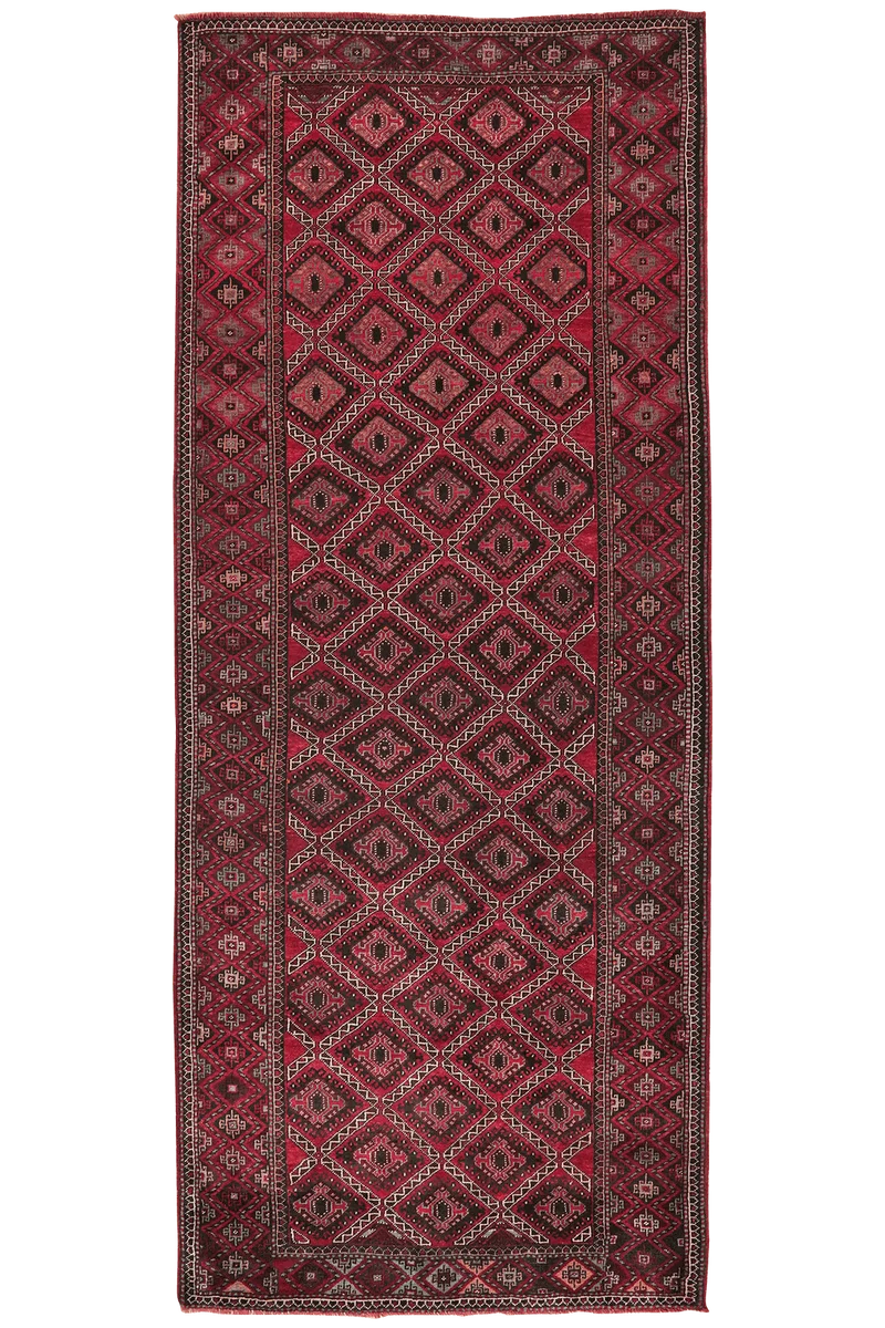 Kordibaf · Handgeknüpft – Rot, 397x162 cm