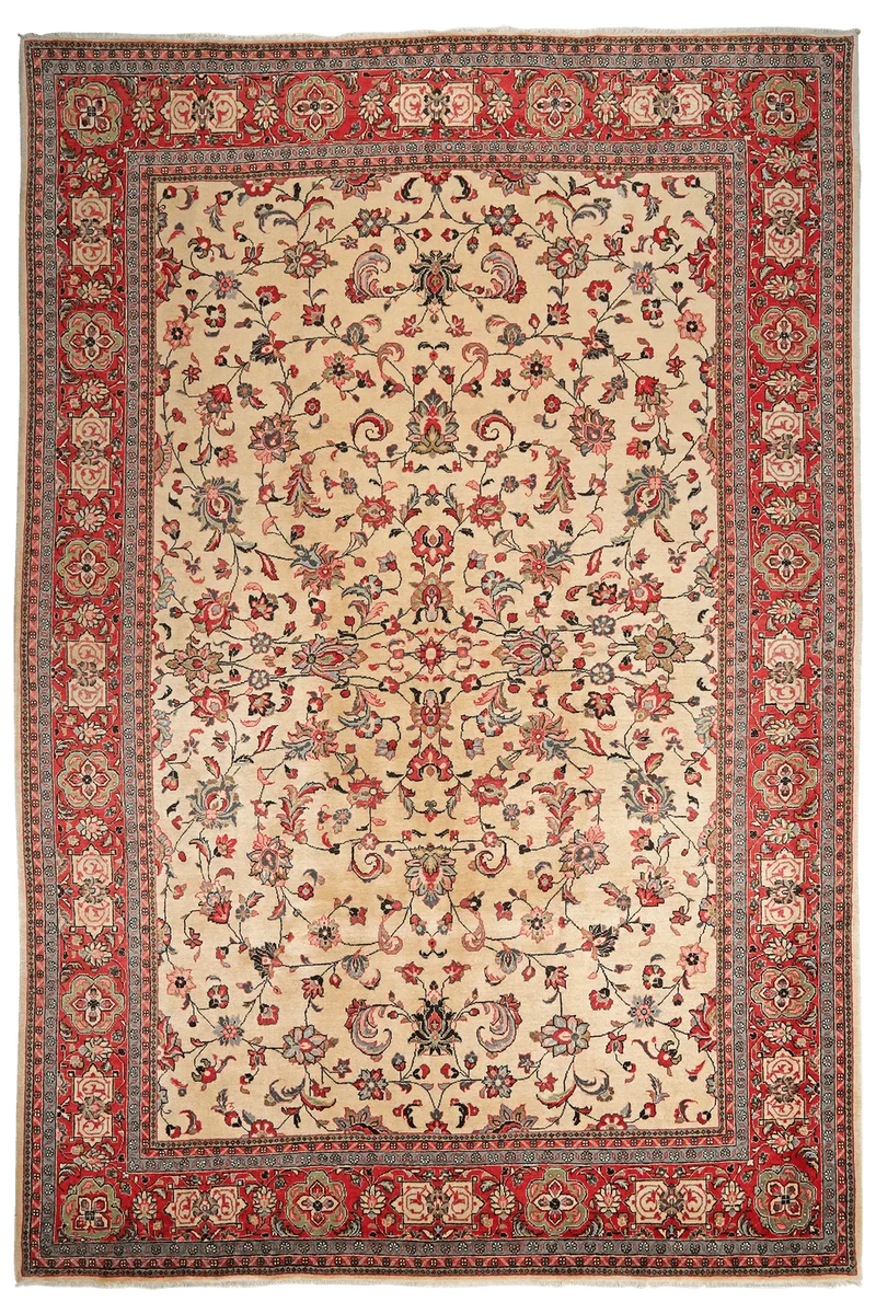Sarough · Handgeknüpft – Beige, 312x220 cm