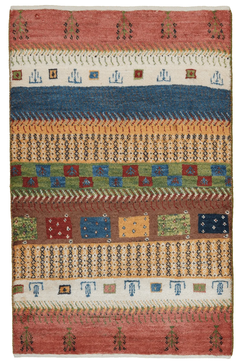 Gabbeh Sonnat · Handgeknüpft – Bunt, 97x61 cm