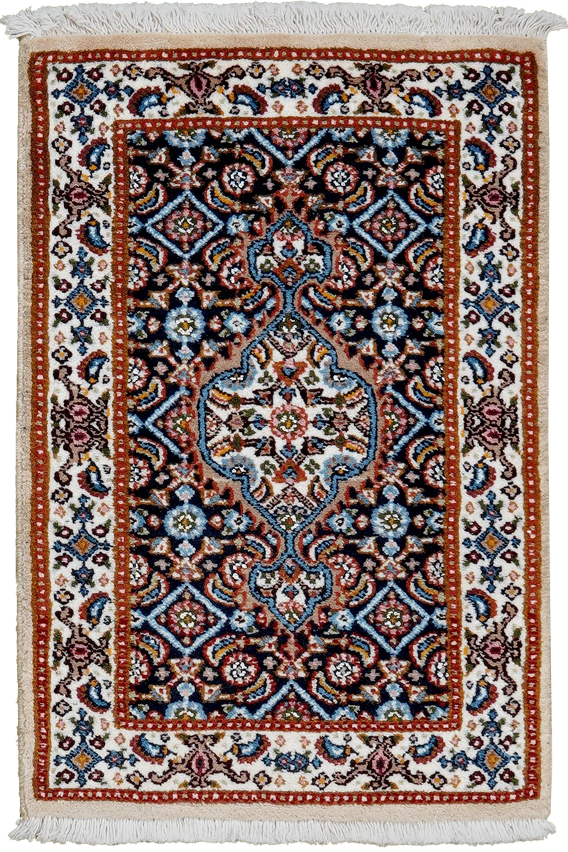 Moud Mahi · Handgeknüpft – Blau, 60x39 cm