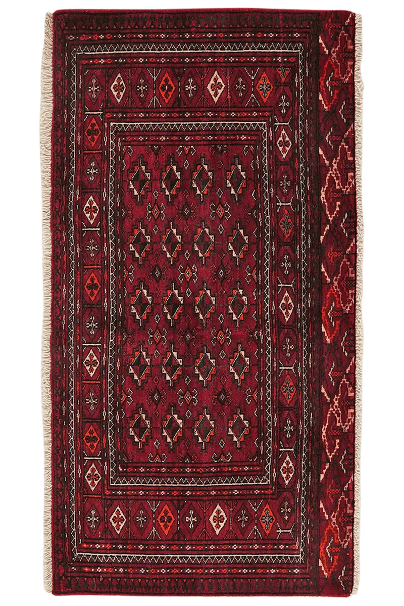 Belutch · Handgeknüpft – Rot, 63x120 cm