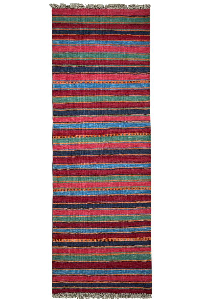 Kelim Gashgai · Handgewebt – Bunt, 197x65 cm