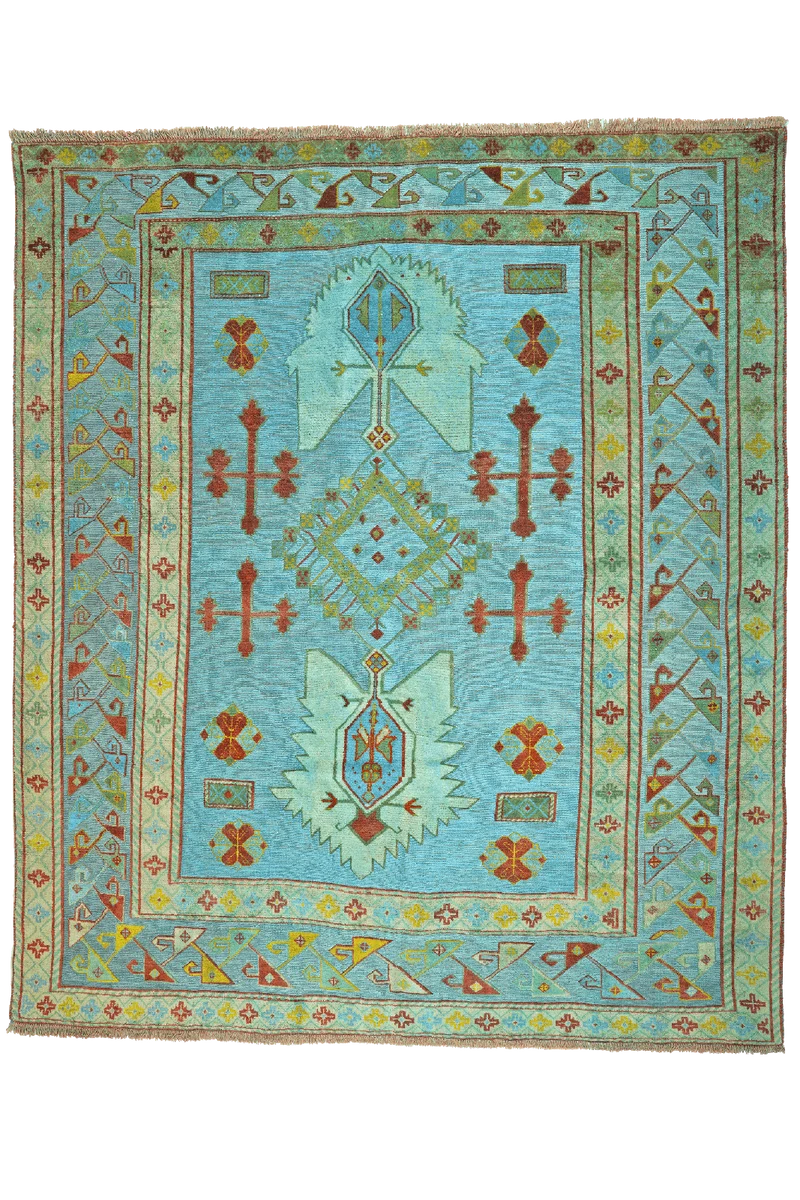 Kelim Belutch · Handgewebt – Blau, 245x209 cm