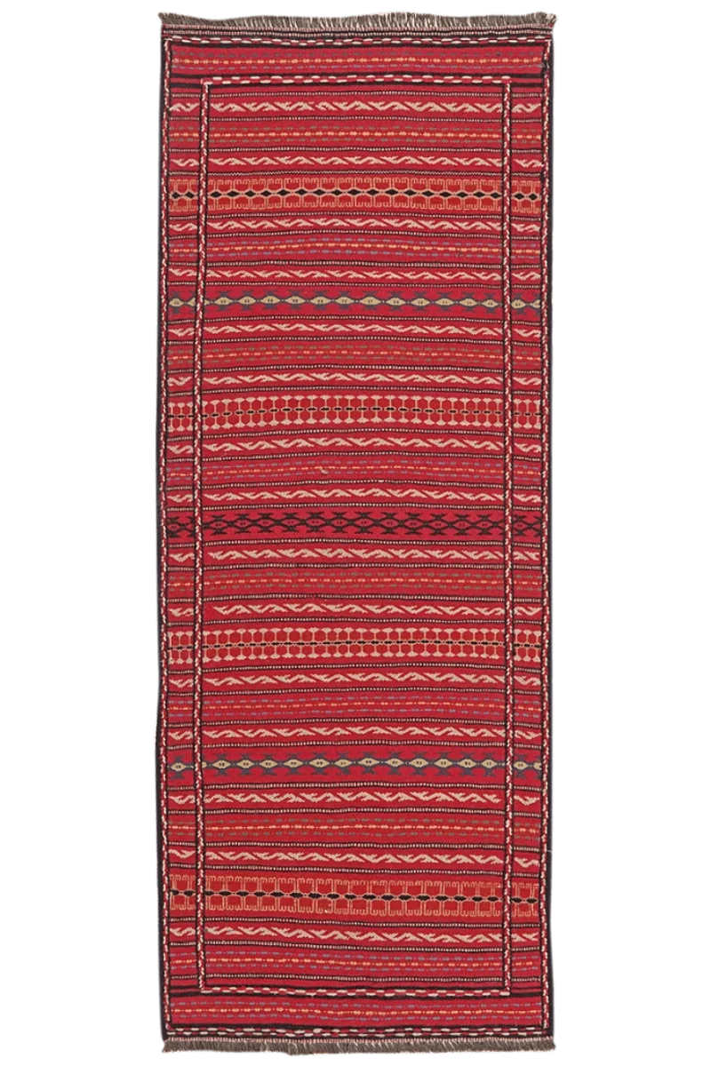 Kelim Kordi · Handgewebt – Bunt, 200x77 cm