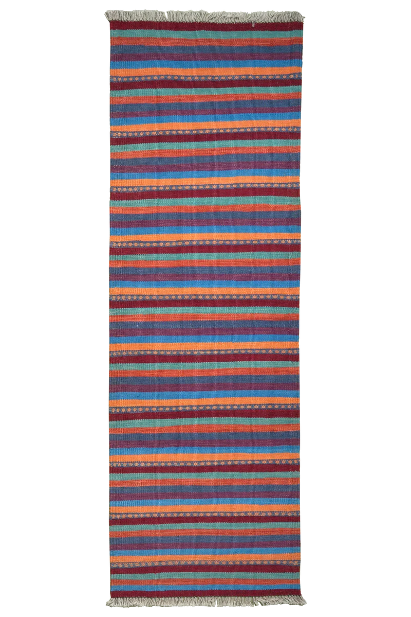 Kelim Gashgai · Handgewebt – Bunt, 195x60 cm