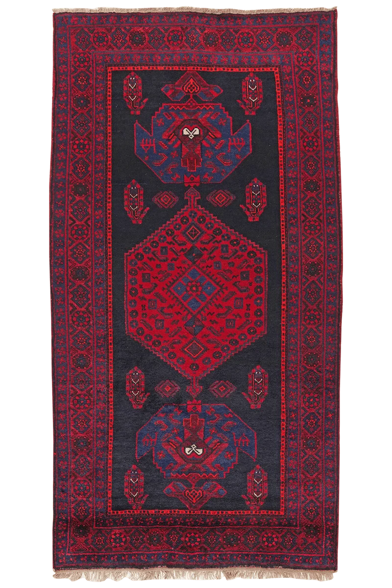 Kolyai · Handgeknüpft – Blau, 260x136 cm