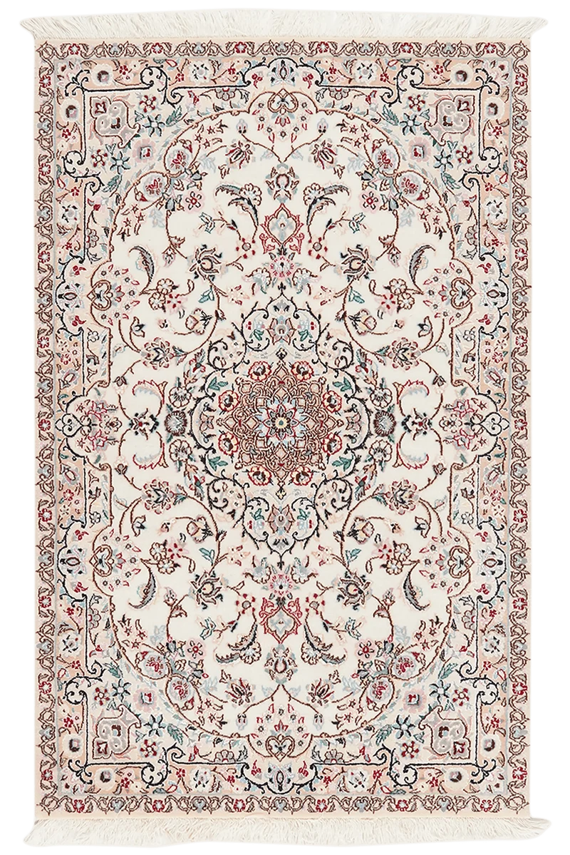 Nain 6La · Handgeknüpft – Beige, 122x80 cm