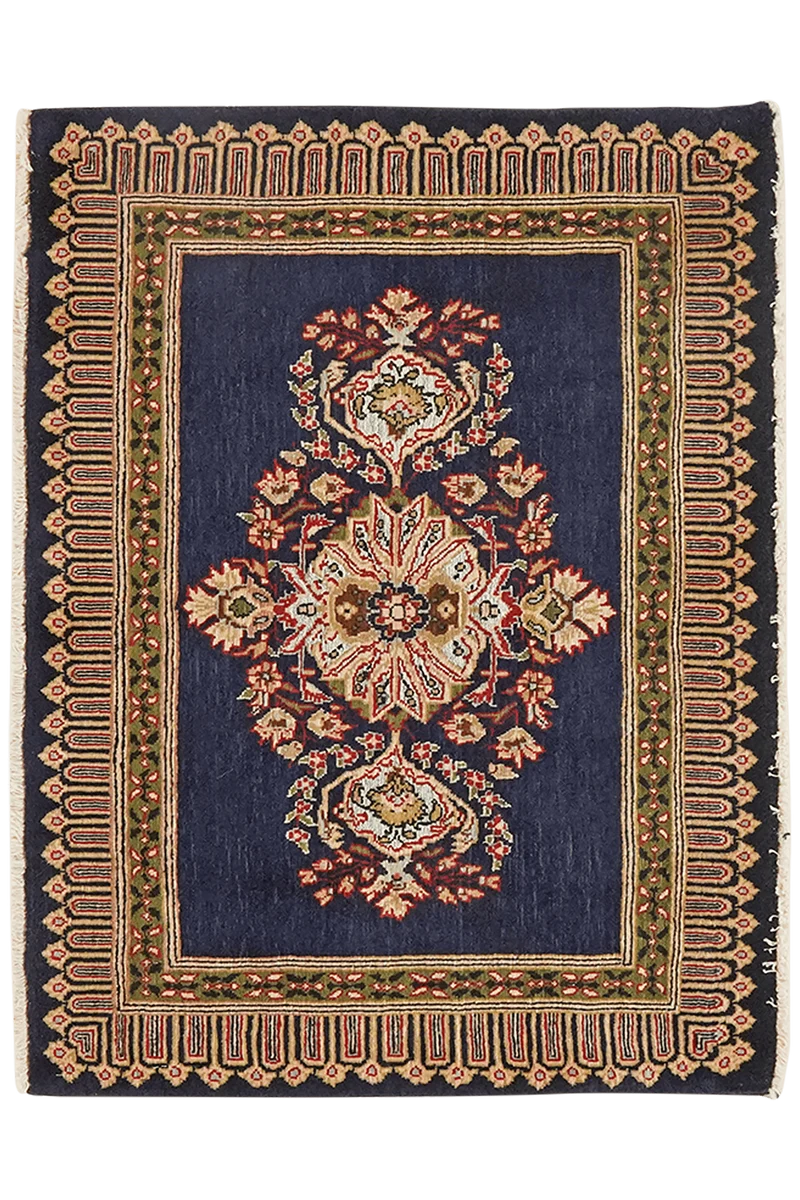 Kashan · Handgeknüpft – Blau, 67x87 cm
