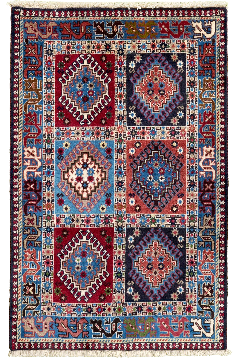 Yalameh · Handgeknüpft – Bunt, 129x80 cm