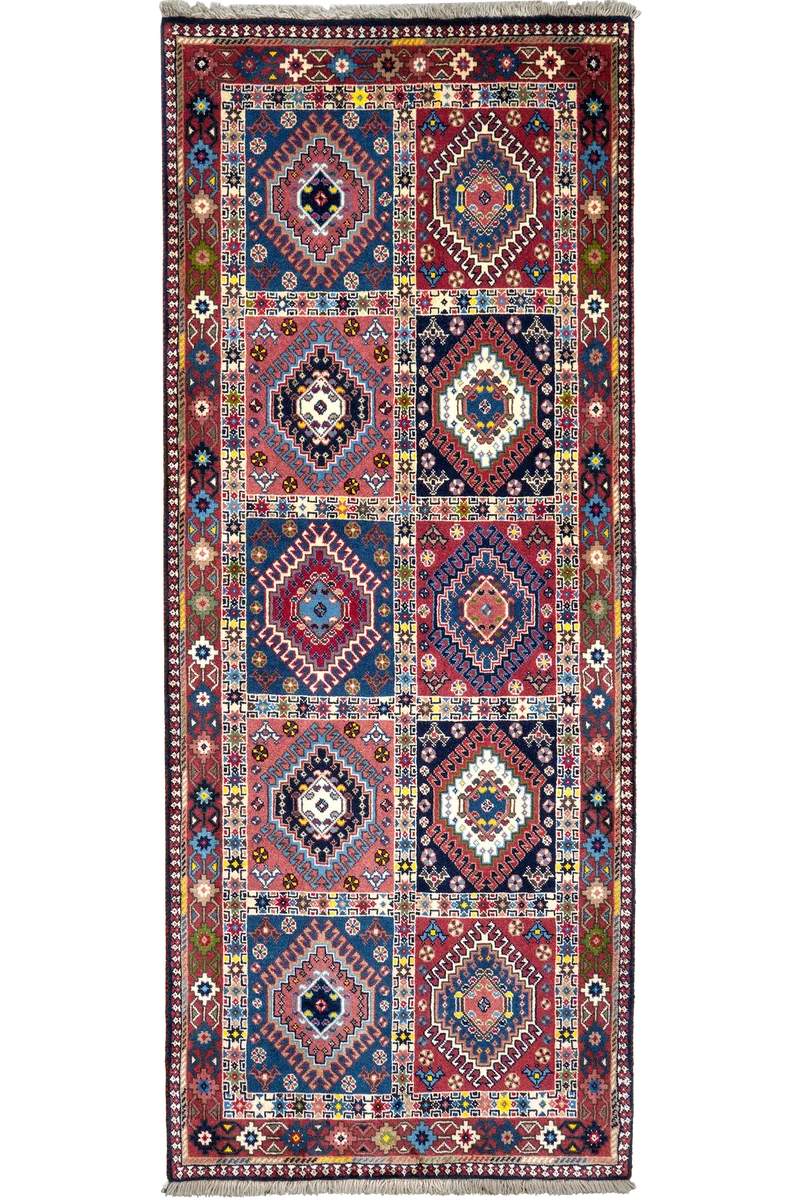 Yalameh · Handgeknüpft – Bunt, 203x82 cm