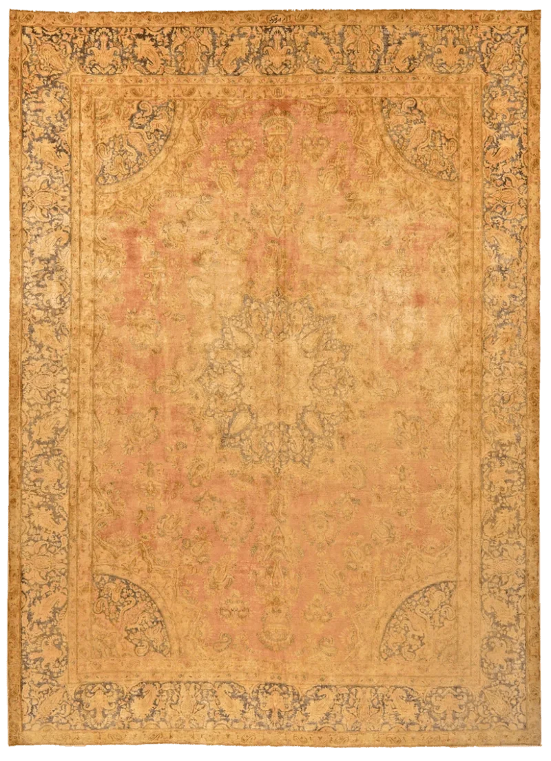 Vintage · Handgeknüpft – Gelb, 395x289 cm