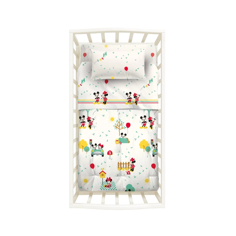 Completo Lenzuola minnie&mickey in Cotone
