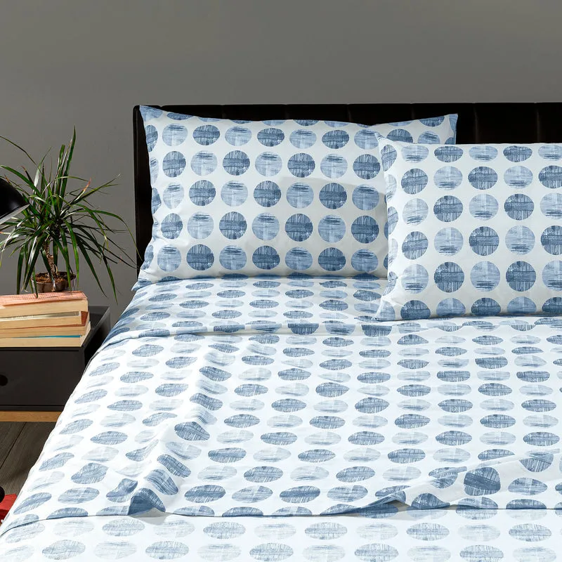Completo Lenzuola denim in Cotone