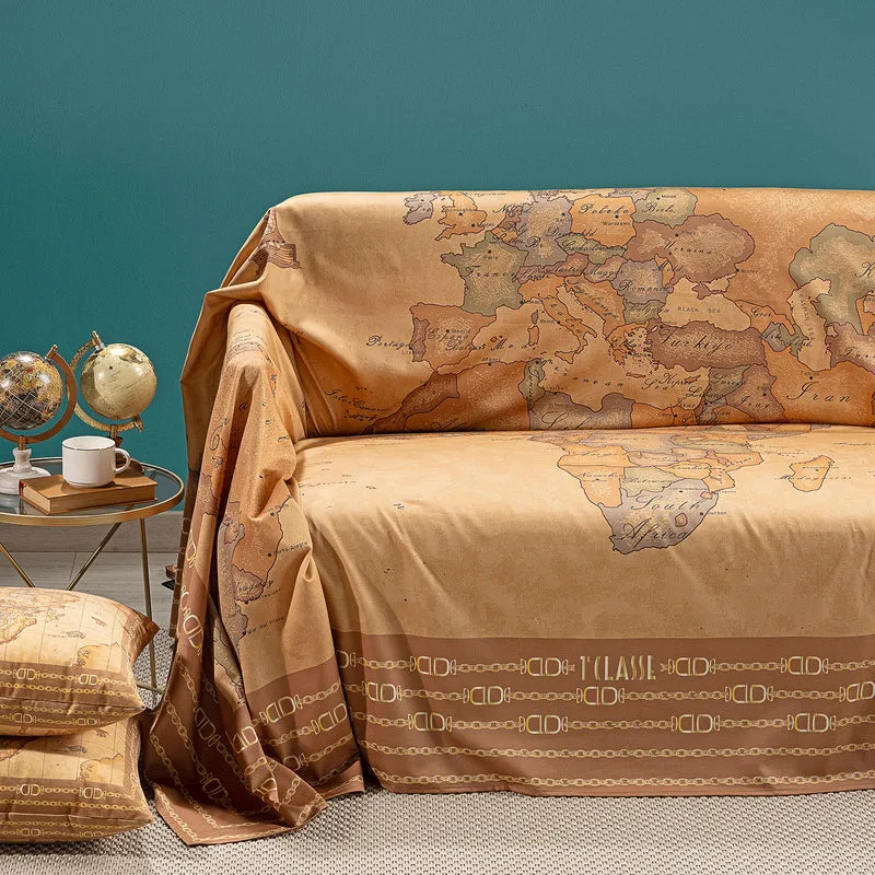 Telo arredo Copridivano Grandecor geo classic in Raso di cotone