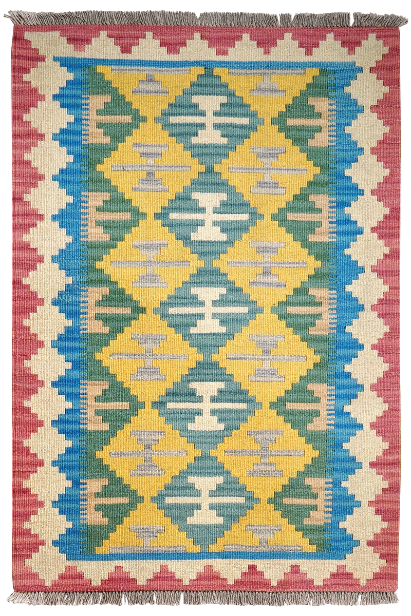 Kelim Gashgai · Handgewebt – Bunt, 124x83 cm