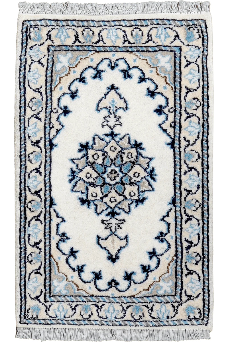 Nain 12La · Handgeknüpft – Beige, 63x39 cm