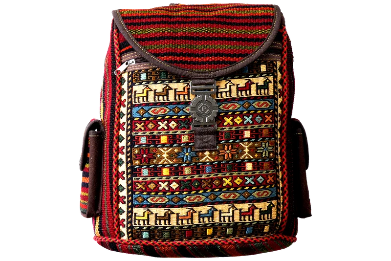 Kelim Bag · Handgefertigt – Bunt, 43x36 cm