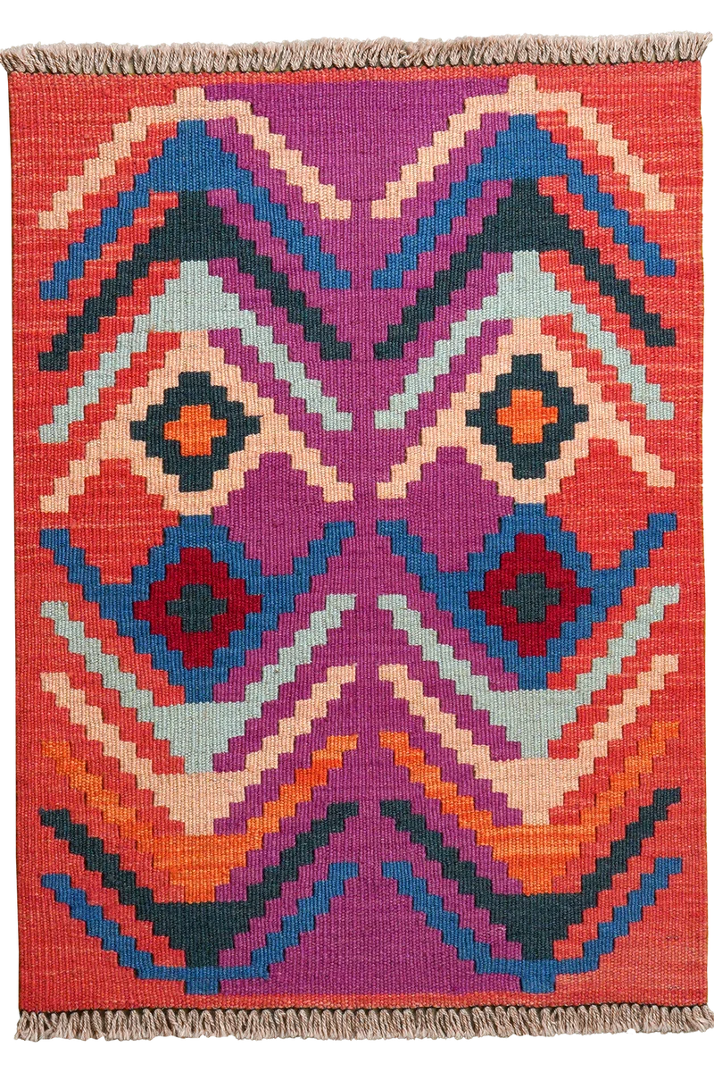 Kelim Gashgai · Handgewebt – Violett, 86x62 cm