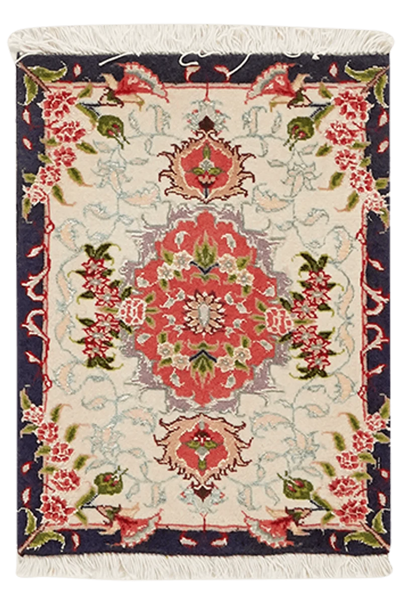 Tabriz 50 Raj · Handgeknüpft – Beige, 47x34 cm
