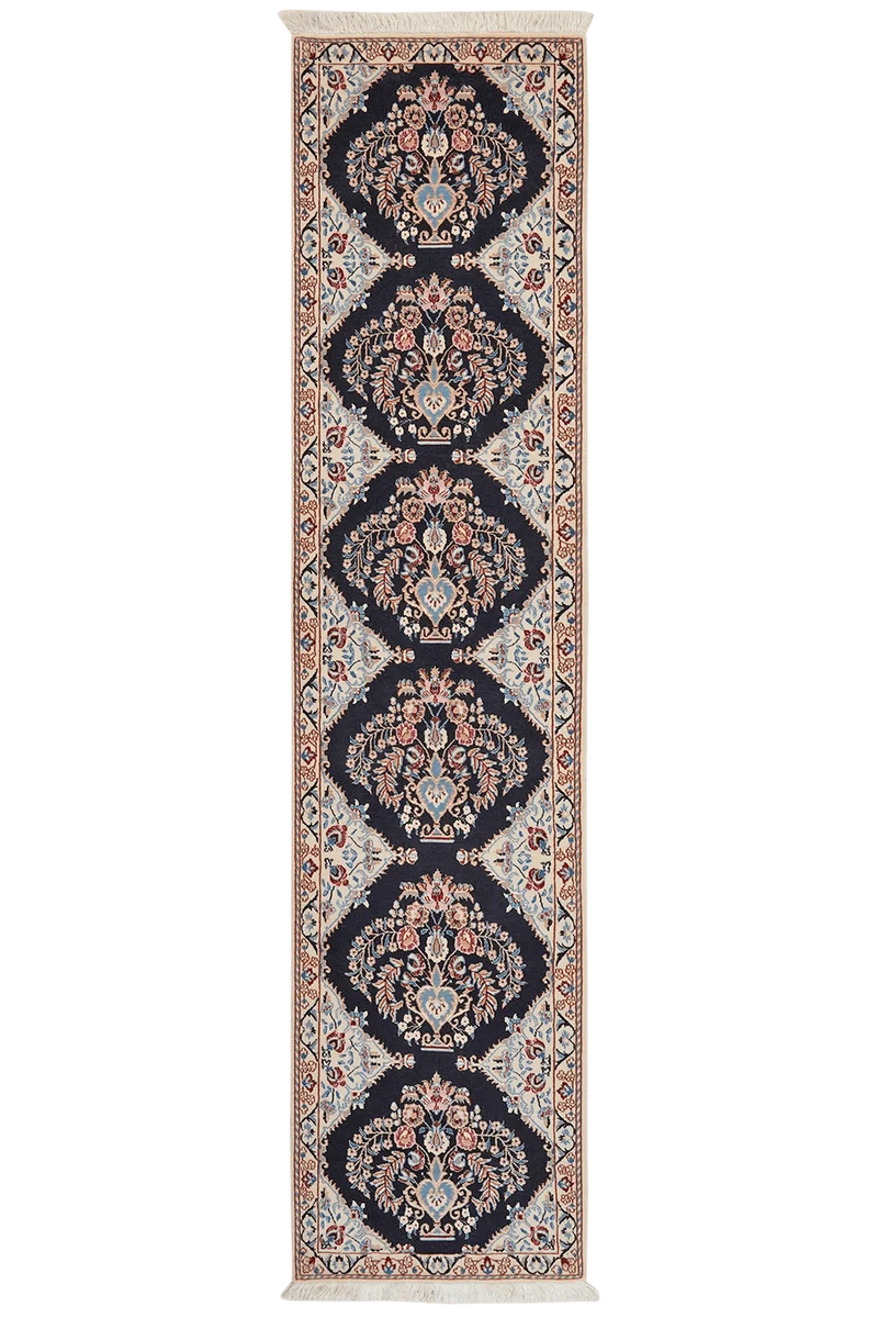 Nain 6La · Handgeknüpft – Blau, 210x49 cm