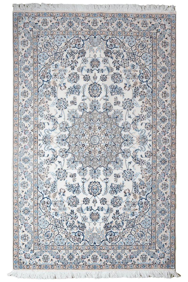 Nain 9La · Handgeknüpft – Beige, 205x129 cm