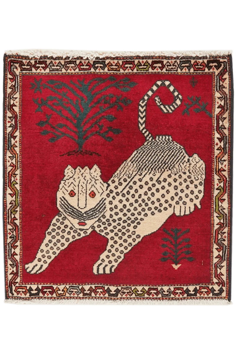 Gashgai · Handgeknüpft – Rot, 63x60 cm