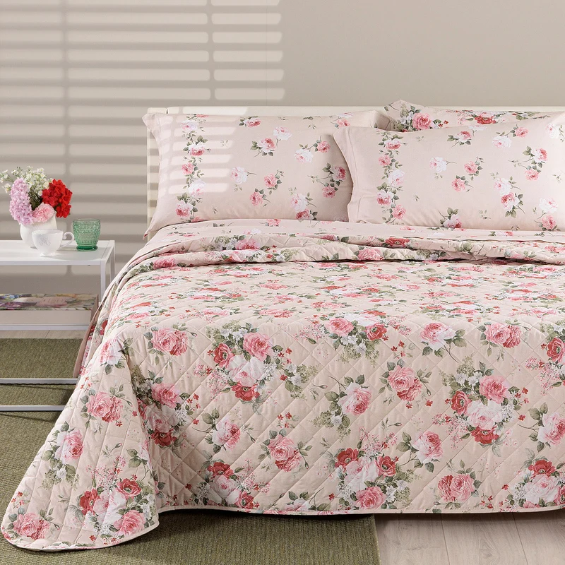 Copriletto Primaverile carolin Garden in Cotone 80 gr/mq
