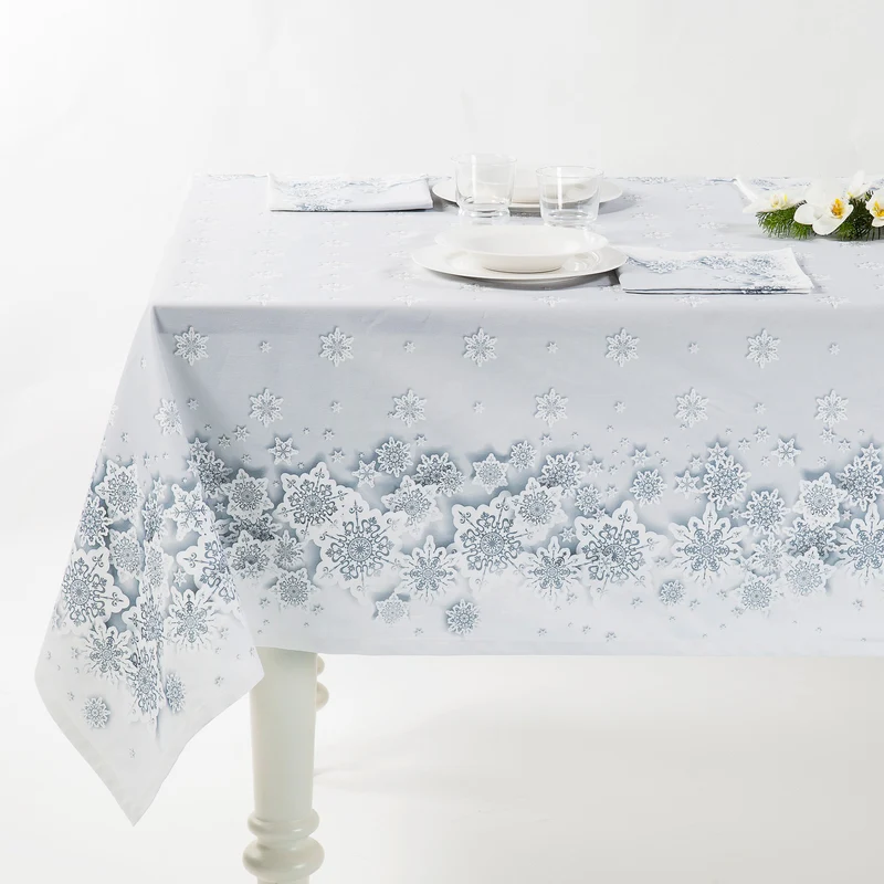 Tovaglia silver Floreale in Cotone