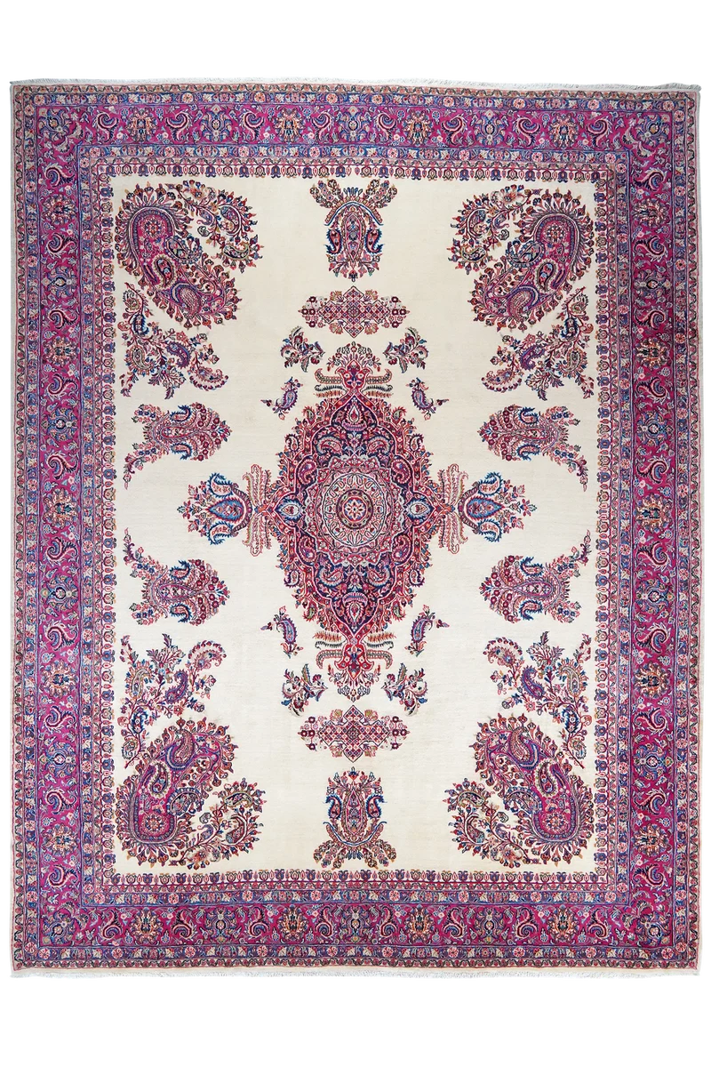 Hamadan · Handgeknüpft – Beige, 352x275 cm