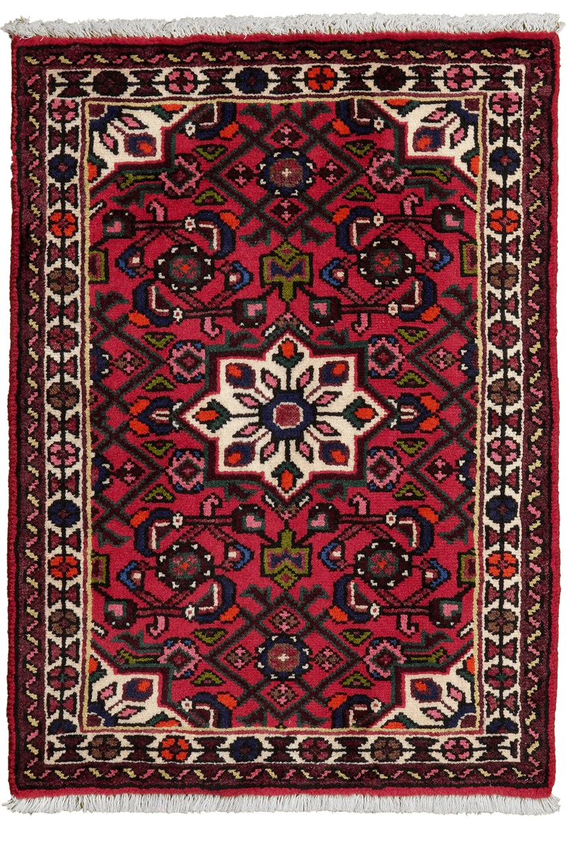 Hosseinabad · Handgeknüpft – Rot, 90x64 cm