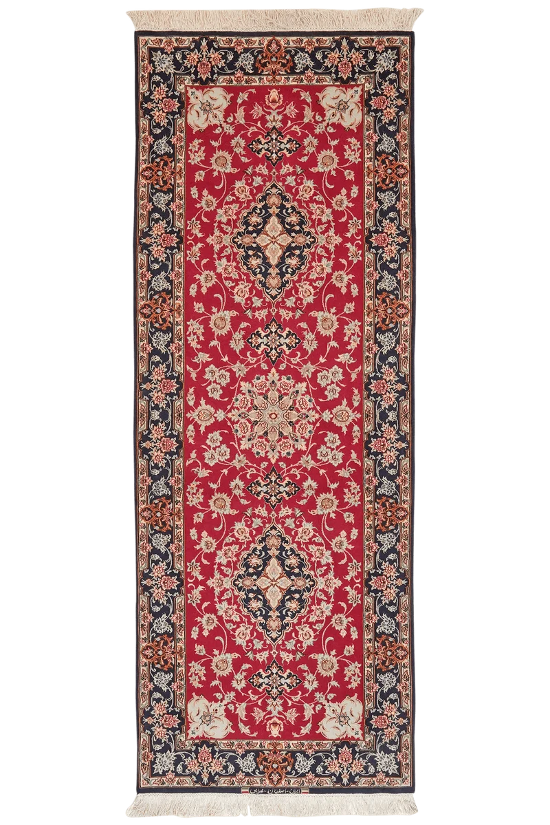 Isfahan · Handgeknüpft – Rot, 220x80 cm