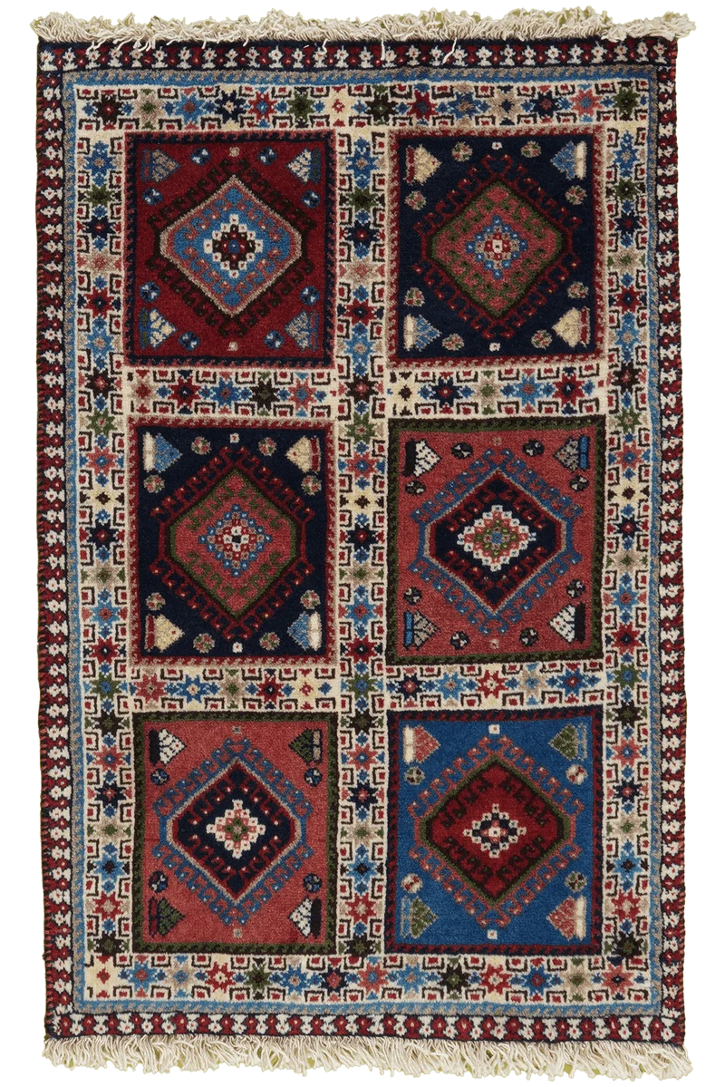 Yalameh · Handgeknüpft – Bunt, 96x62 cm