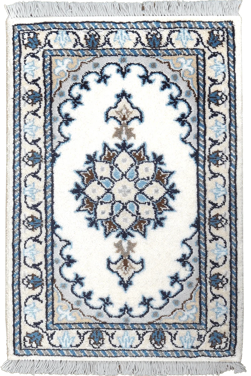 Nain 12La · Handgeknüpft – Beige, 58x39 cm