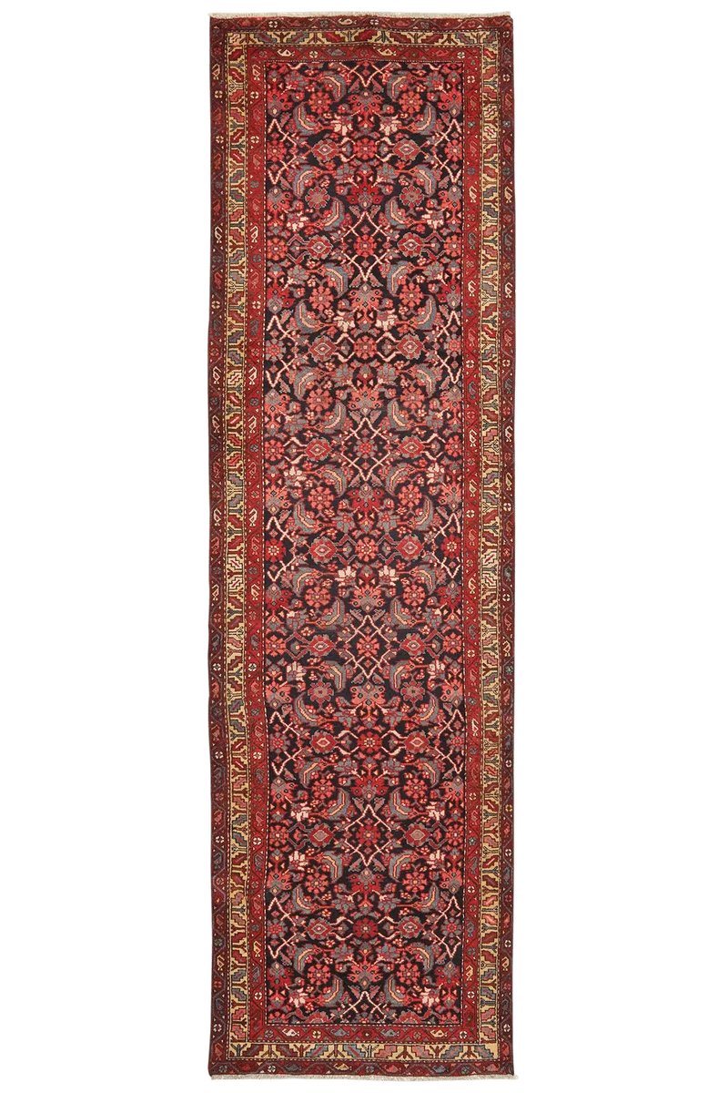 Farahan · Handgeknüpft – Blau, 331x93 cm