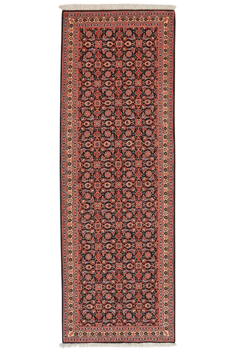 Tabriz 50 Raj · Handgeknüpft – Schwarz, 200x69 cm