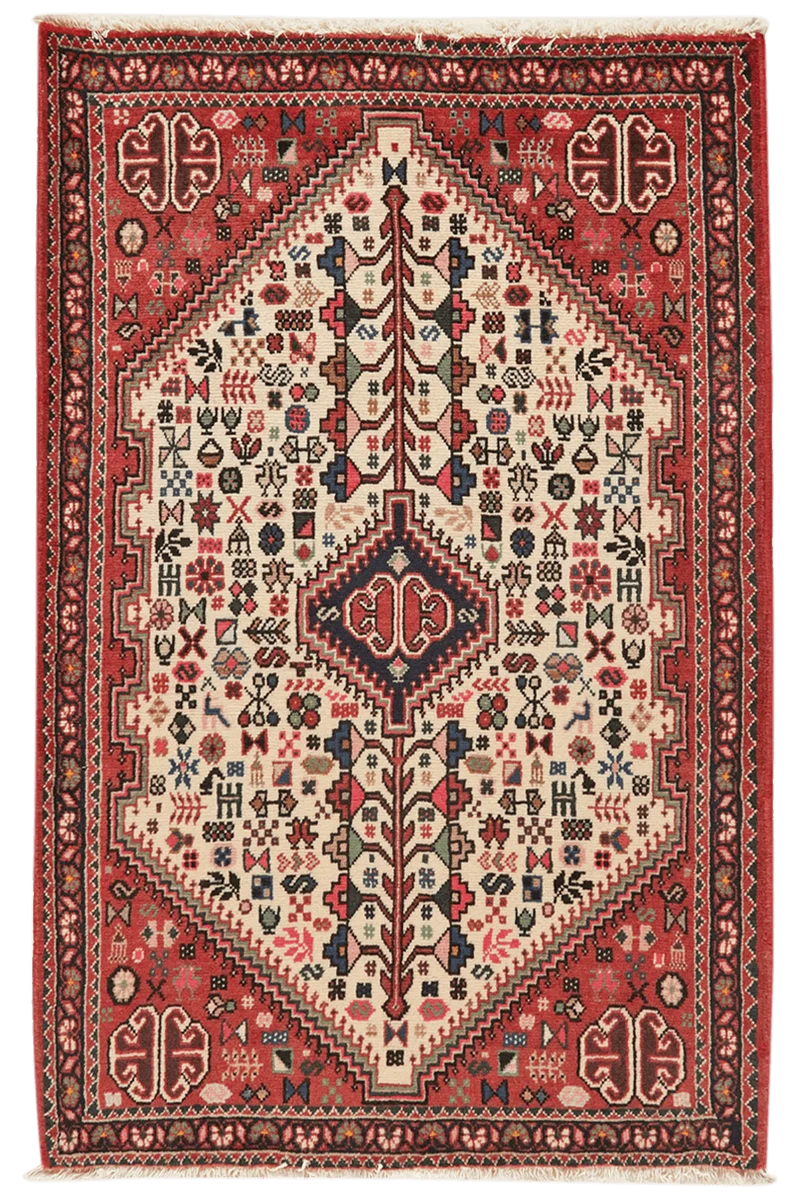 Abadeh · Handgeknüpft – Beige, 122x80 cm