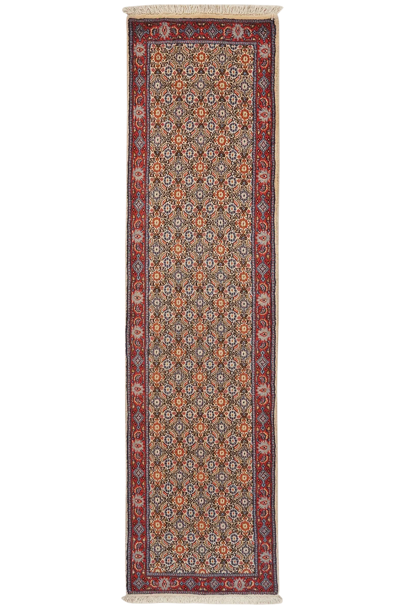 Moud Mahi · Handgeknüpft – Beige, 202x53 cm