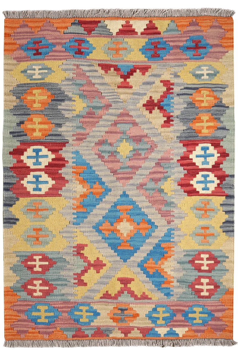 Kelim Gashgai · Handgewebt – Beige, 140x101 cm
