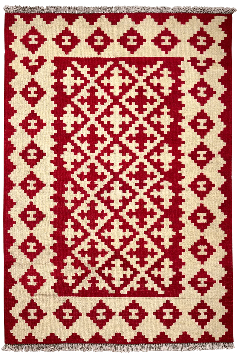 Kelim Gashgai · Handgewebt – Rot, 152x105 cm