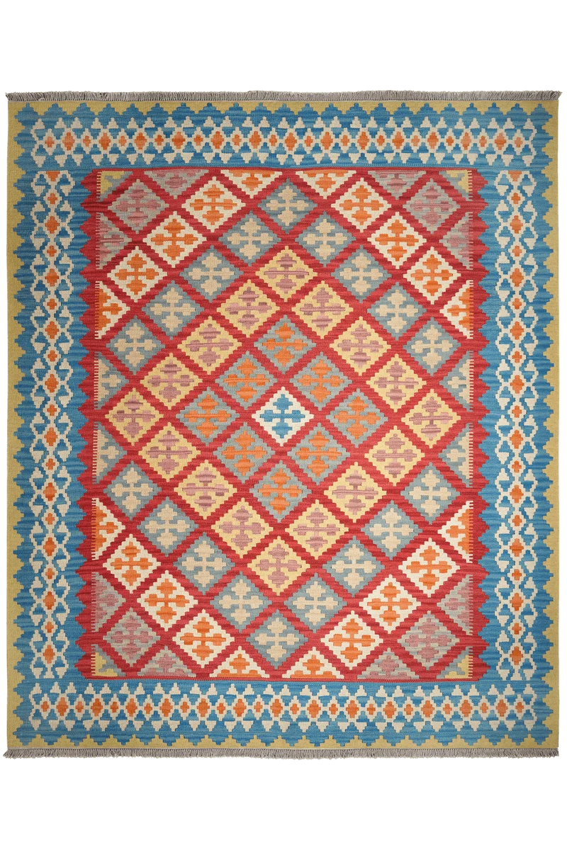 Kelim Gashgai · Handgewebt – Rot, 245x208 cm