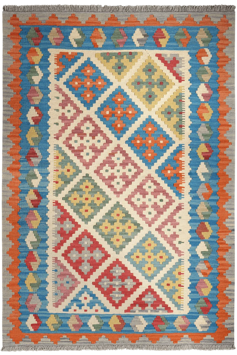 Kelim Gashgai · Handgewebt – Beige, 179x126 cm
