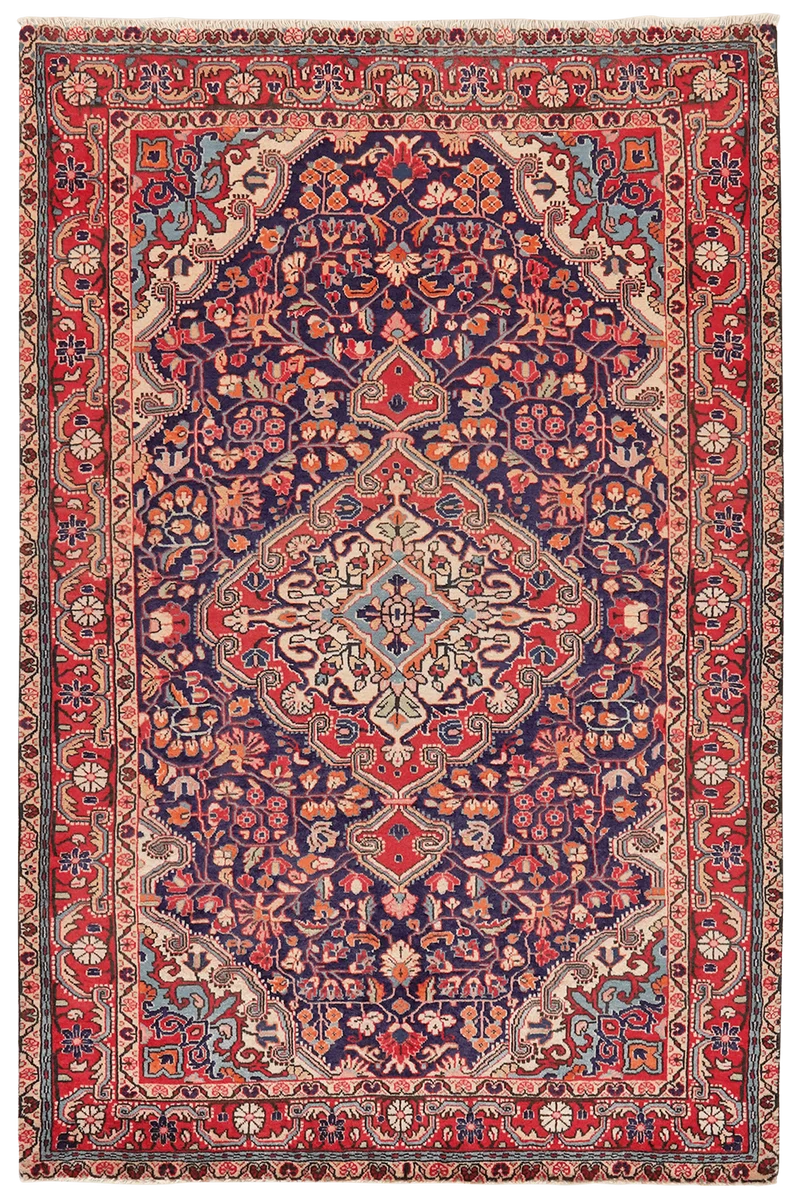 Mahal · Handgeknüpft – Blau, 161x105 cm