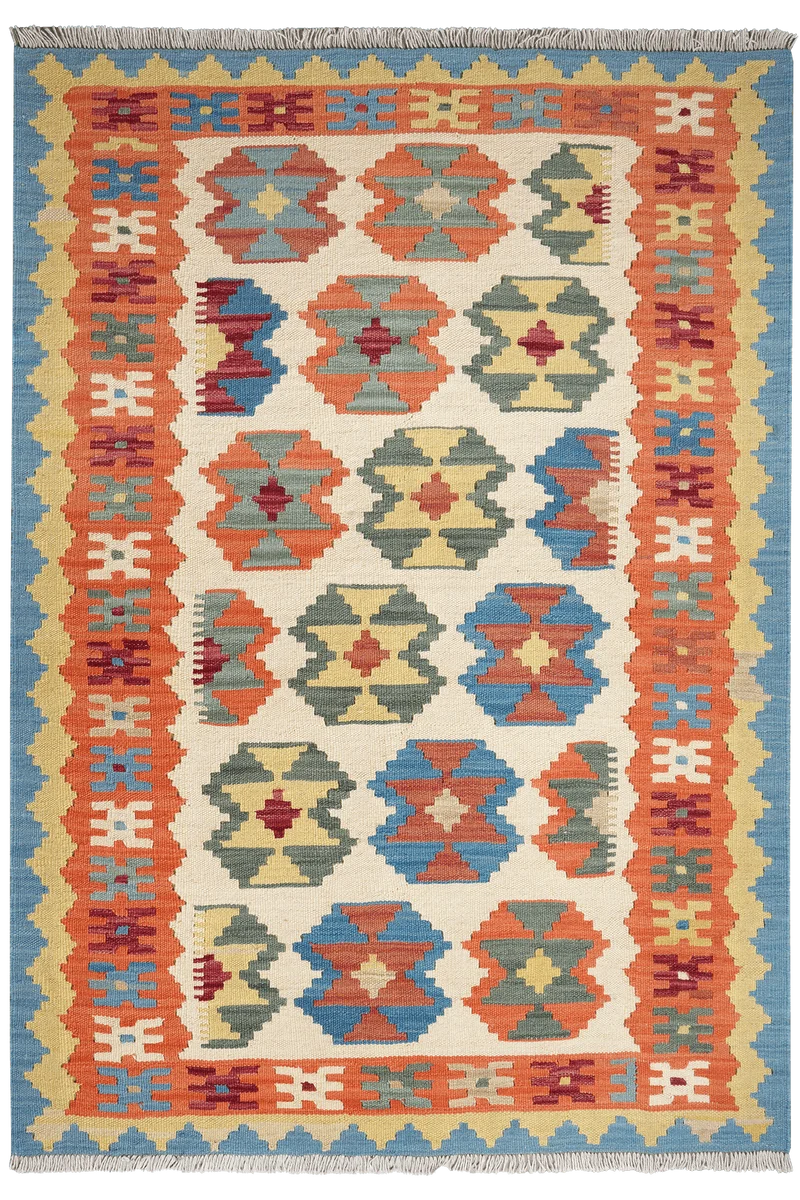 Kelim Gashgai · Handgewebt – Beige, 174x122 cm
