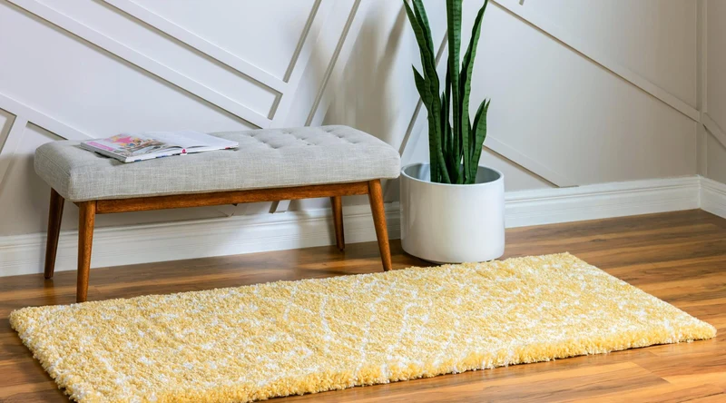 Teppich MARA Shaggy Läufer Vanille 80x305 cm