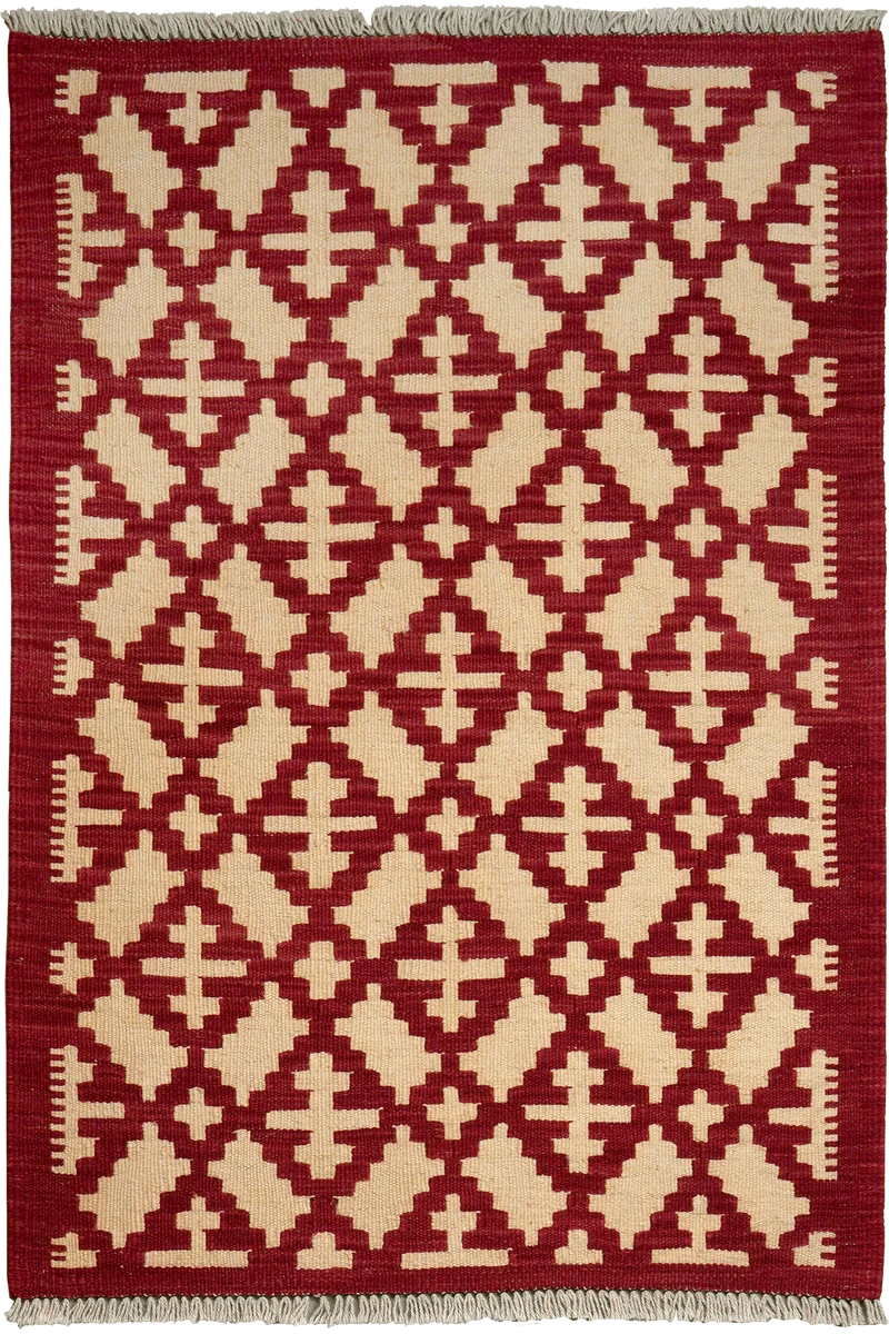 Kelim Gashgai · Handgewebt – Beige, 122x82 cm