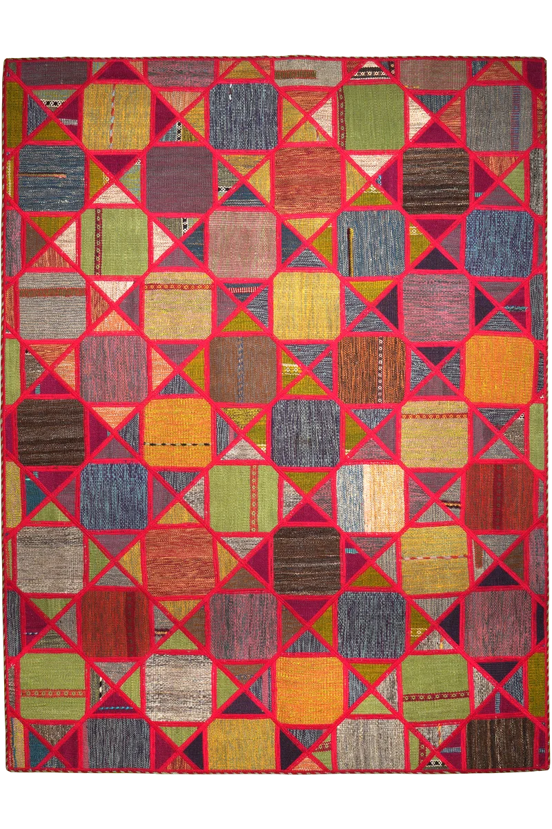 Kelim Tekkeh · Handgewebt – Bunt, 200x150 cm