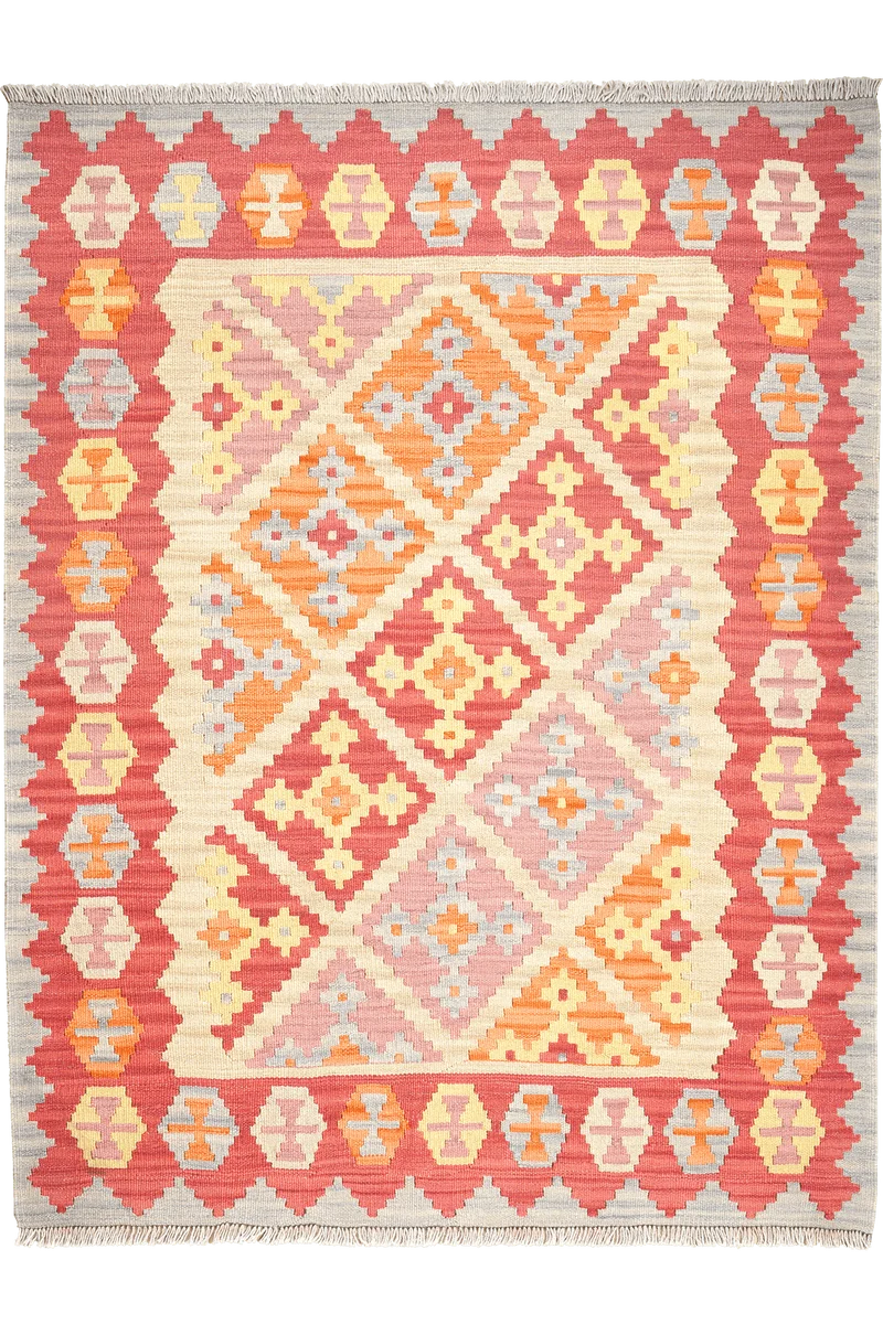 Kelim Gashgai · Handgewebt – Beige, 170x132 cm