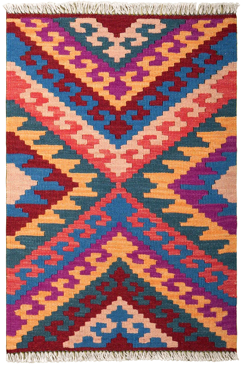 Kelim Gashgai · Handgewebt – Bunt, 94x61 cm