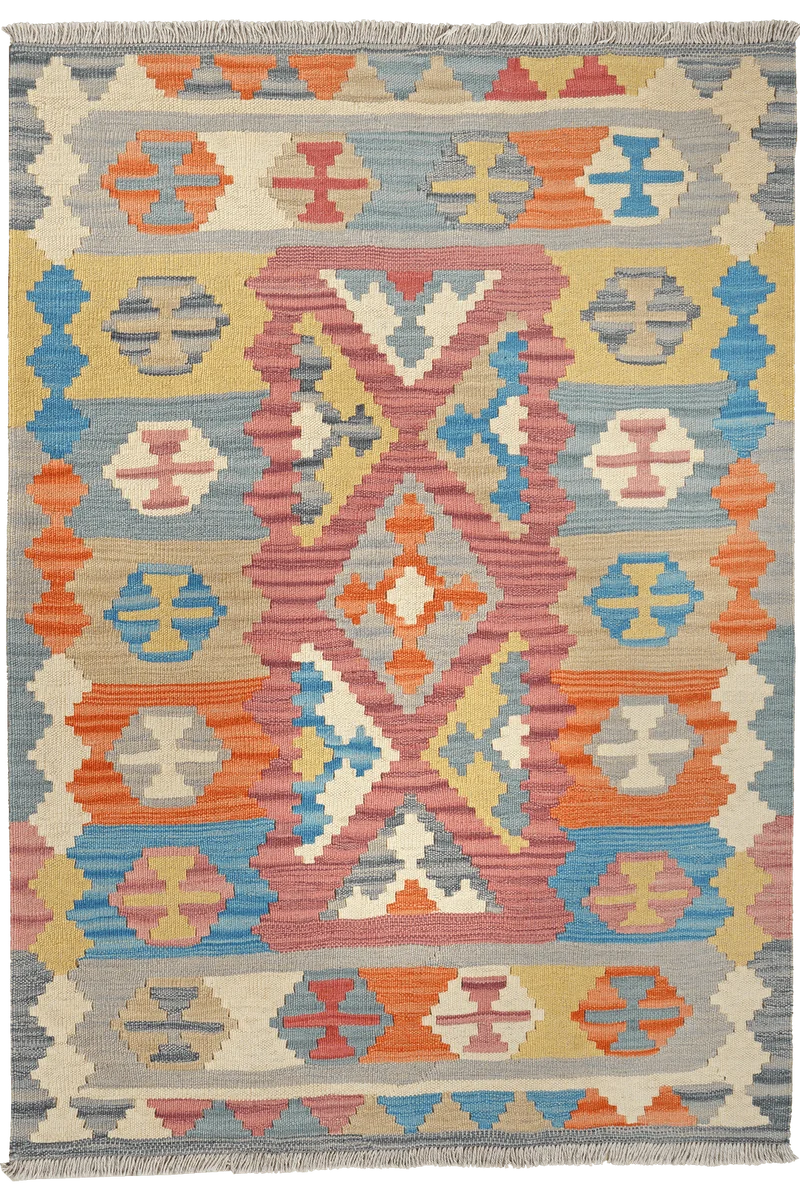 Kelim Gashgai · Handgewebt – Rosa, 149x104 cm